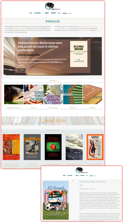 book publisher website and ecommerce design